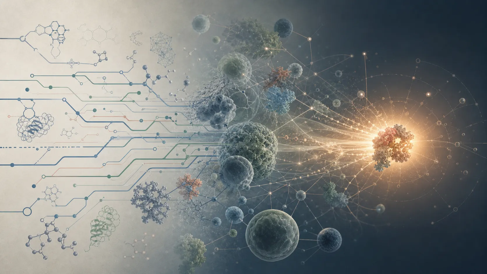 Scientific innovation moving from orderly knowledge combinations into emergence within a complex biological network
